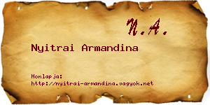 Nyitrai Armandina névjegykártya